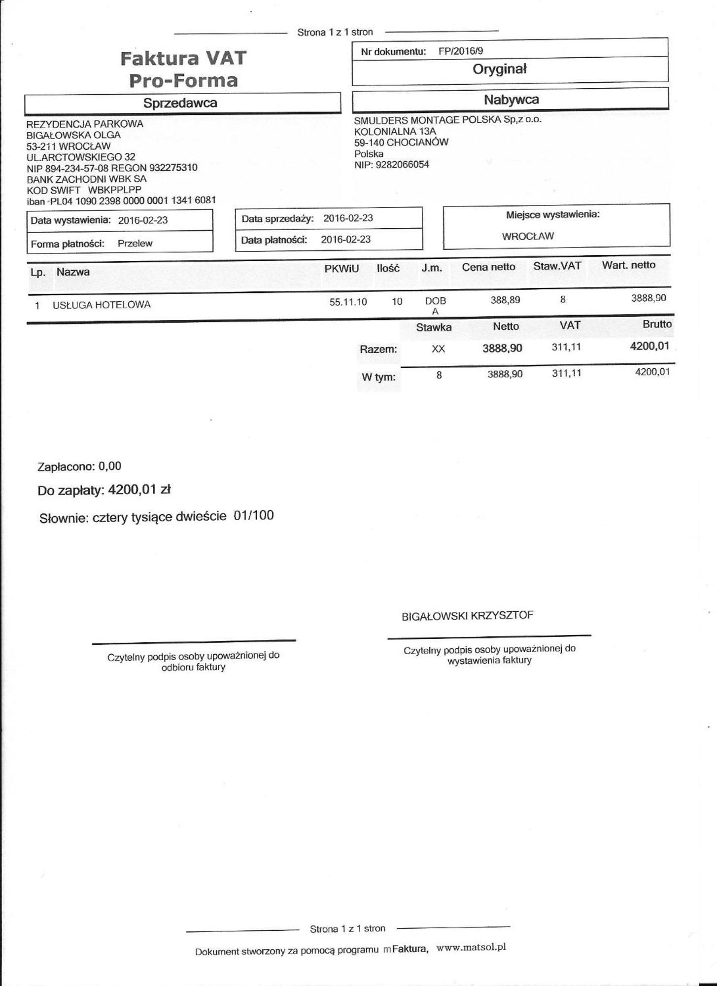 盘斯尤纳特里兹亚帕克瓦酒店 弗罗茨瓦夫 外观 照片